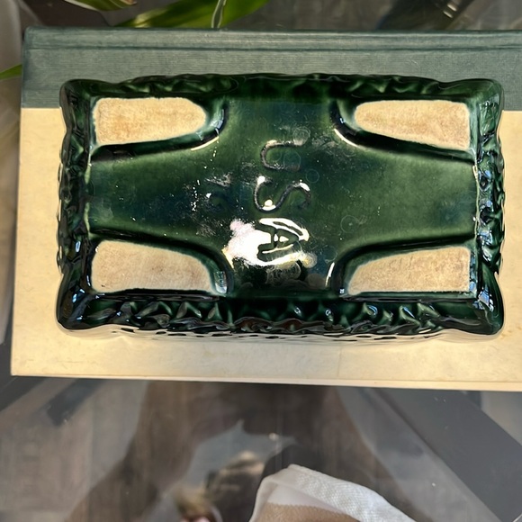 UNGEMACH VINTAGE POTTERY UPCO USA EMERALD GREEN TEAL #76 PLANTer Collectable - Picture 3 of 6